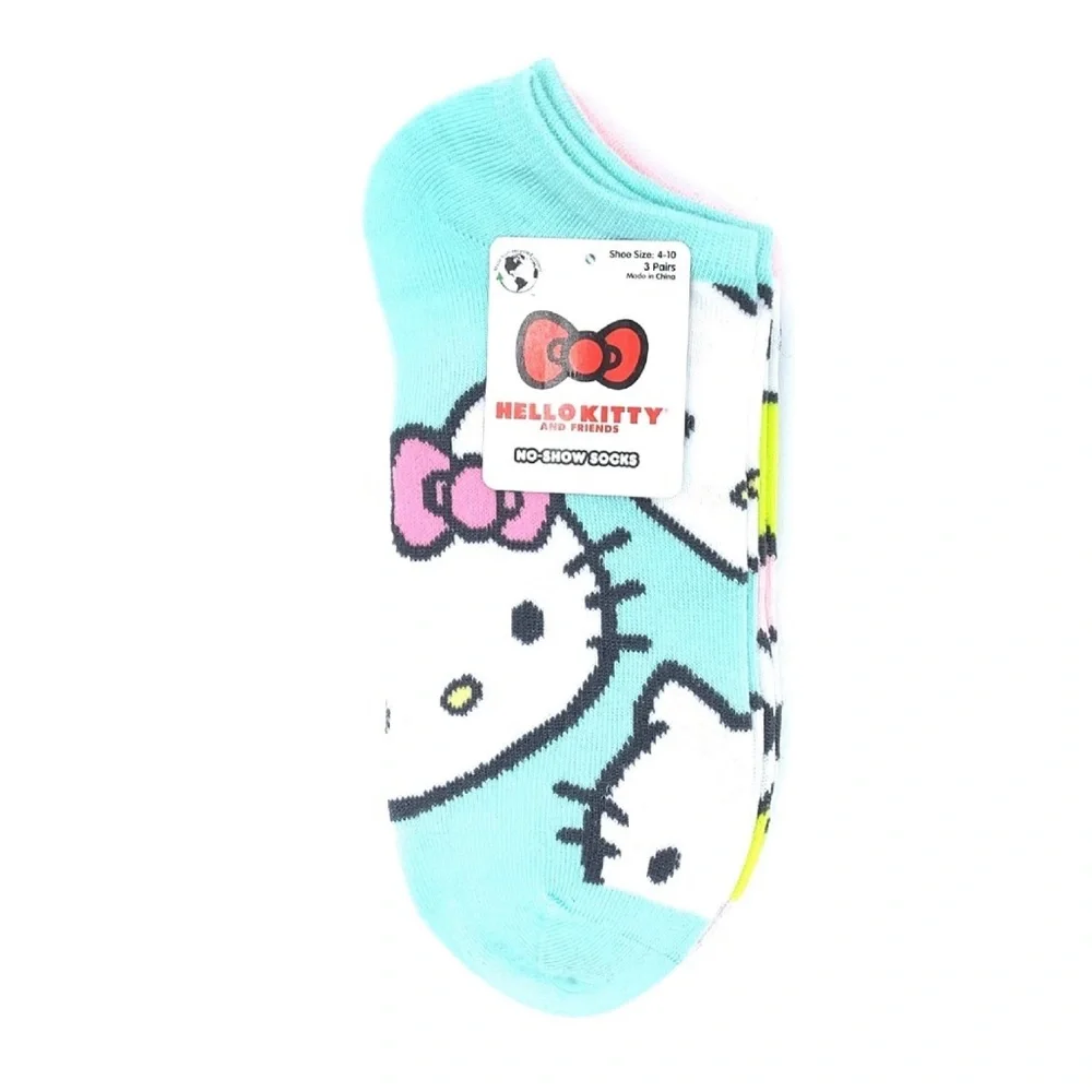 Hello Kitty, Keroppi, and Chocolat Socks 3-Pair NEW